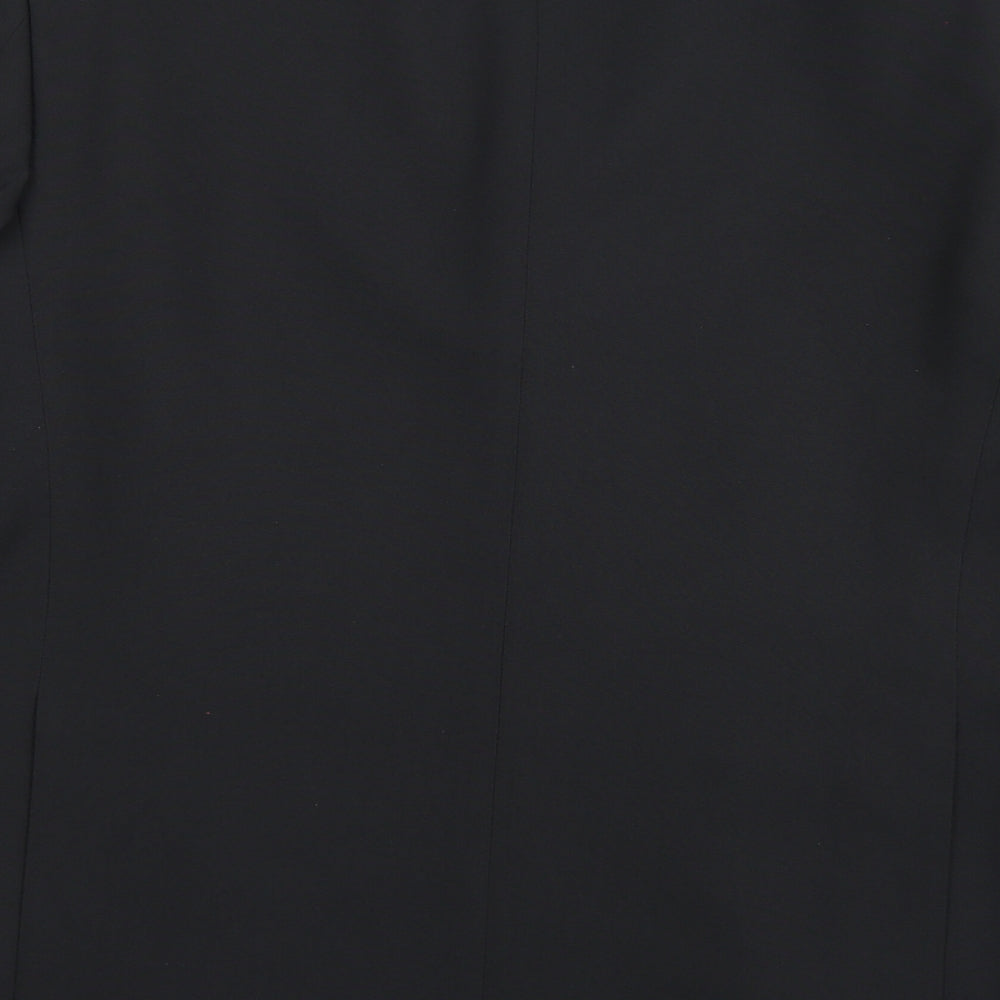 1860 Menswear Mens Black  Rayon Jacket Suit Jacket Size 42