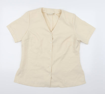 Additional front view of Daxon women’s beige jacket blazer, size UK 18