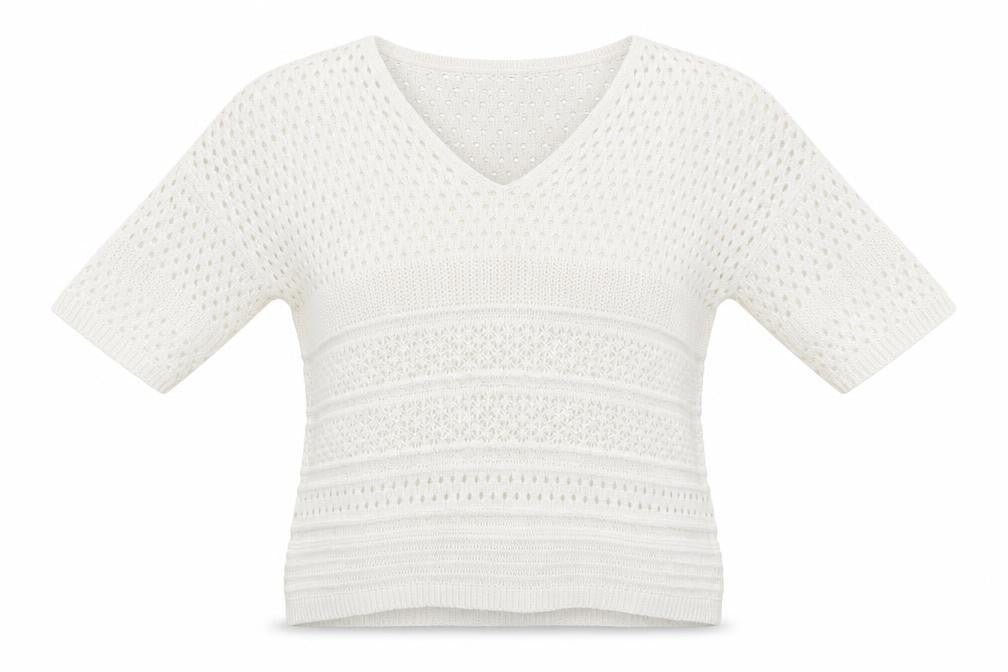 Papaya Womens White  Knit Pullover Jumper Size M