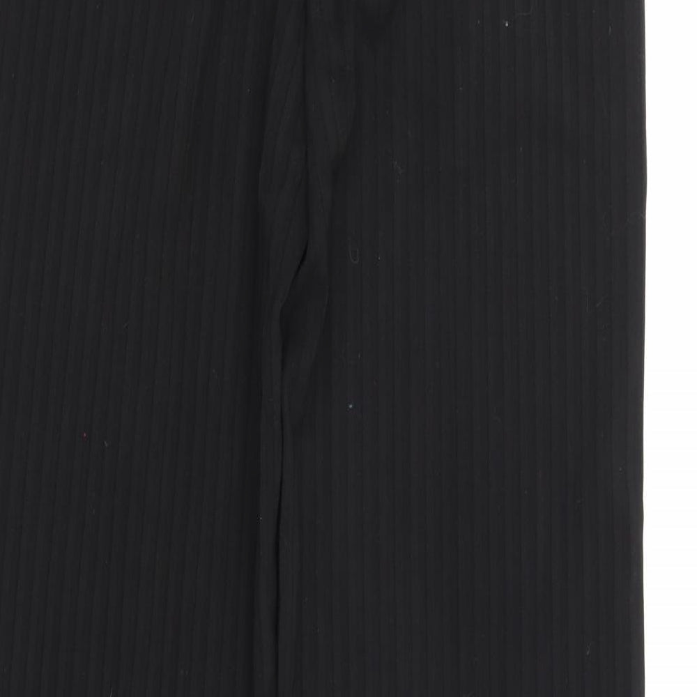 George Womens Black Striped Rayon Trousers  Size 10 L30 in