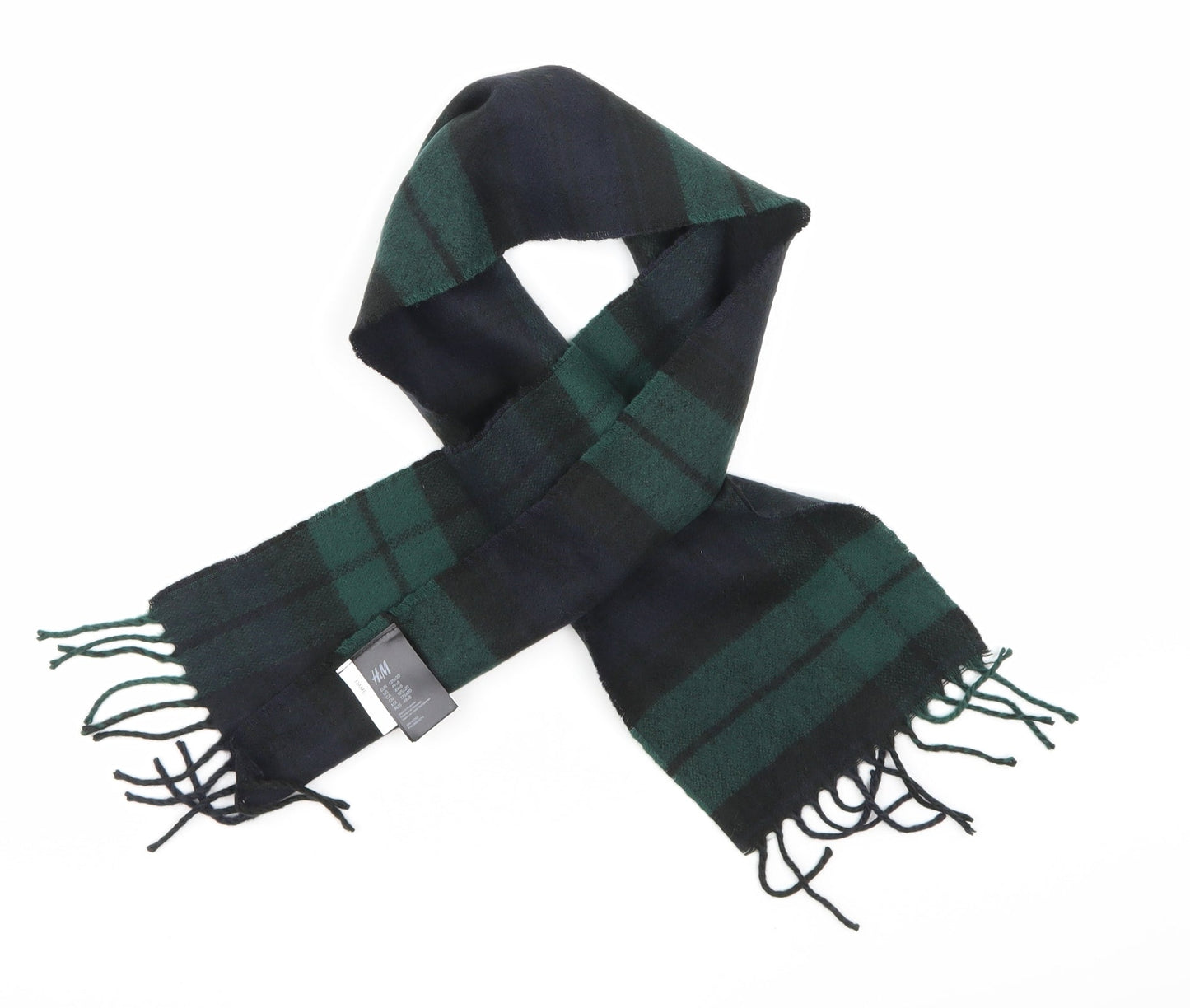 H&M Womens Blue Check Knit  Scarf