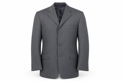 Front view of Zantos men’s grey rayon jacket suit jacket, size 40