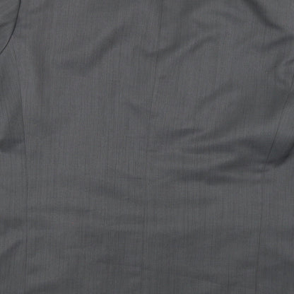 Brand and care label for Zantos men’s grey rayon jacket suit jacket, size 40