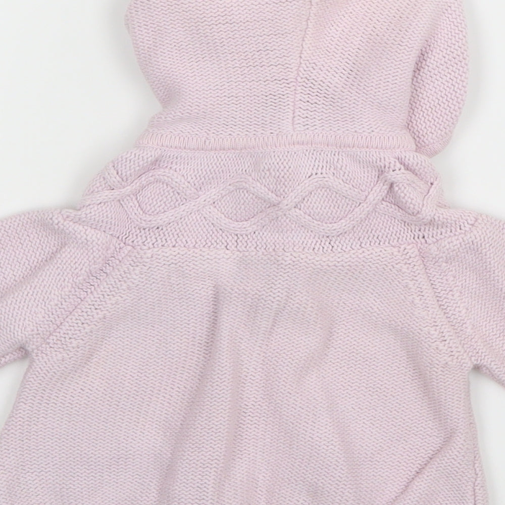 Debenhams Girls Pink  Knit Cardigan Jumper Size 3-6 Months