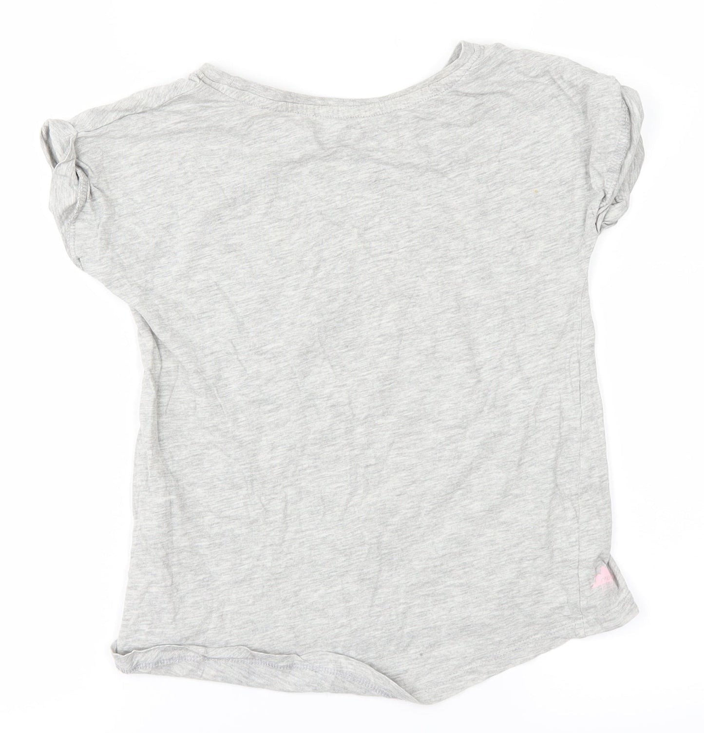 mulga Girls Grey   Basic T-Shirt Size 8 Years  - Parrot