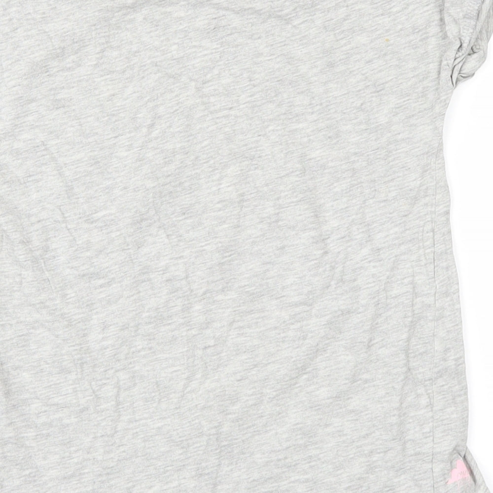 mulga Girls Grey   Basic T-Shirt Size 8 Years  - Parrot