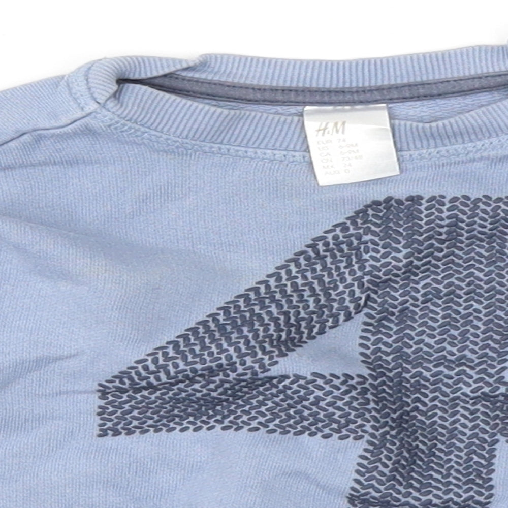 H&M Boys Blue   Pullover Jumper Size 6-9 Months