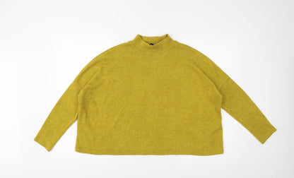 Front view of H&M women’s yellow jumper, size S