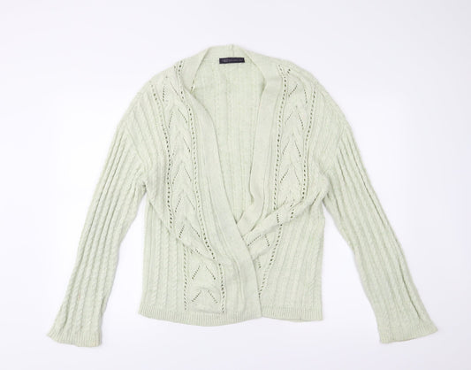 M&S Womens Green   Cardigan Jumper Size 14