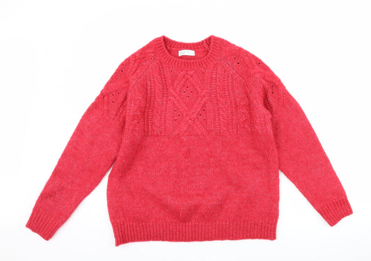 Papaya Womens Pink   Pullover Jumper Size M