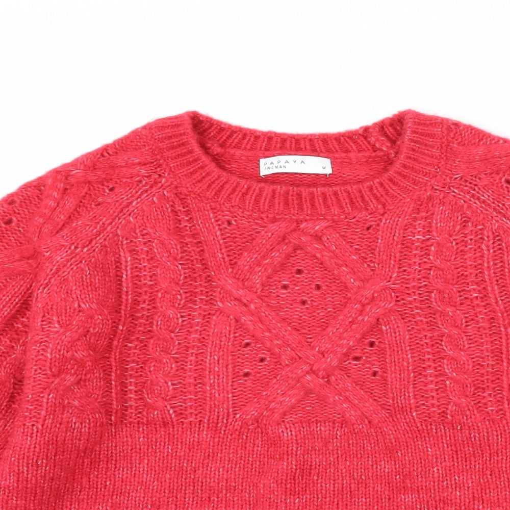 Papaya Womens Pink   Pullover Jumper Size M