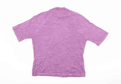 Back view of BHS women’s purple basic t-shirt, size UK 12