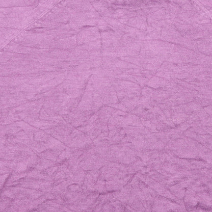Brand and care label for BHS women’s purple basic t-shirt, size UK 12