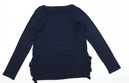 Back view of Next women’s blue jumper, size UK 12