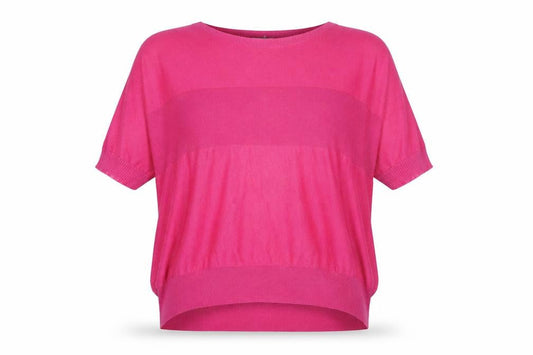 Front view of Luisa Conti women’s pink basic t-shirt, size S