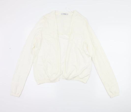 George Womens Ivory Floral  Cardigan Jumper Size 14