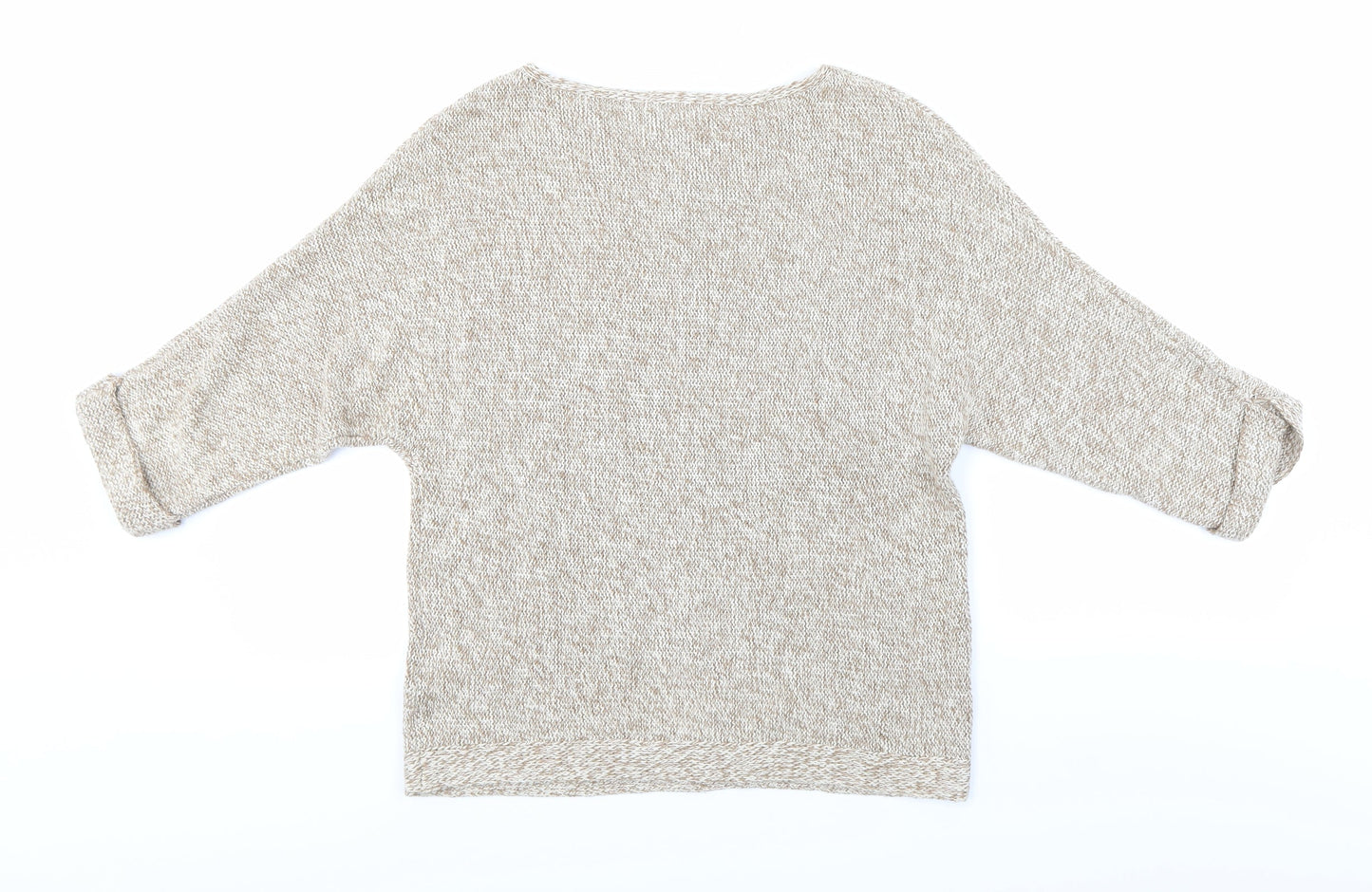 H&M Womens Beige  Knit Pullover Jumper Size XS