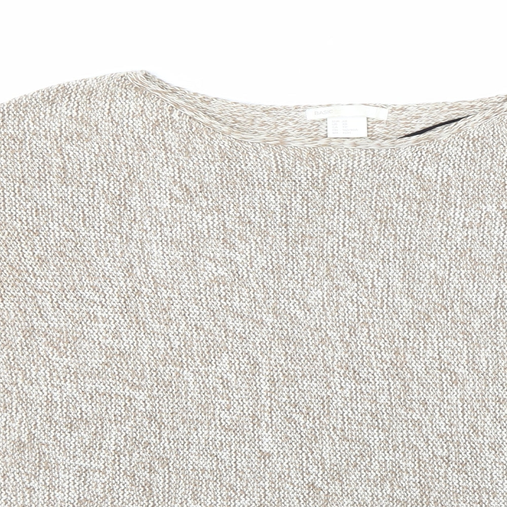 H&M Womens Beige  Knit Pullover Jumper Size XS