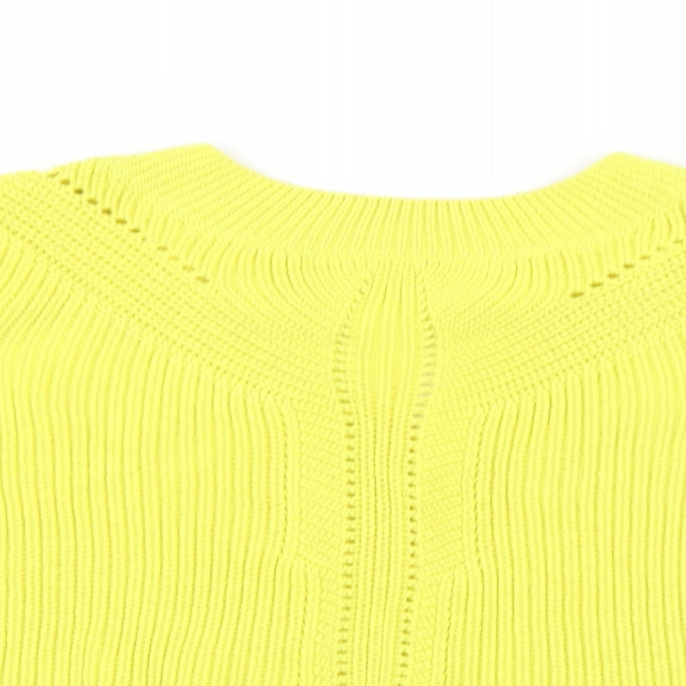 Atmosphere Womens Yellow  Knit Pullover Jumper Size 10