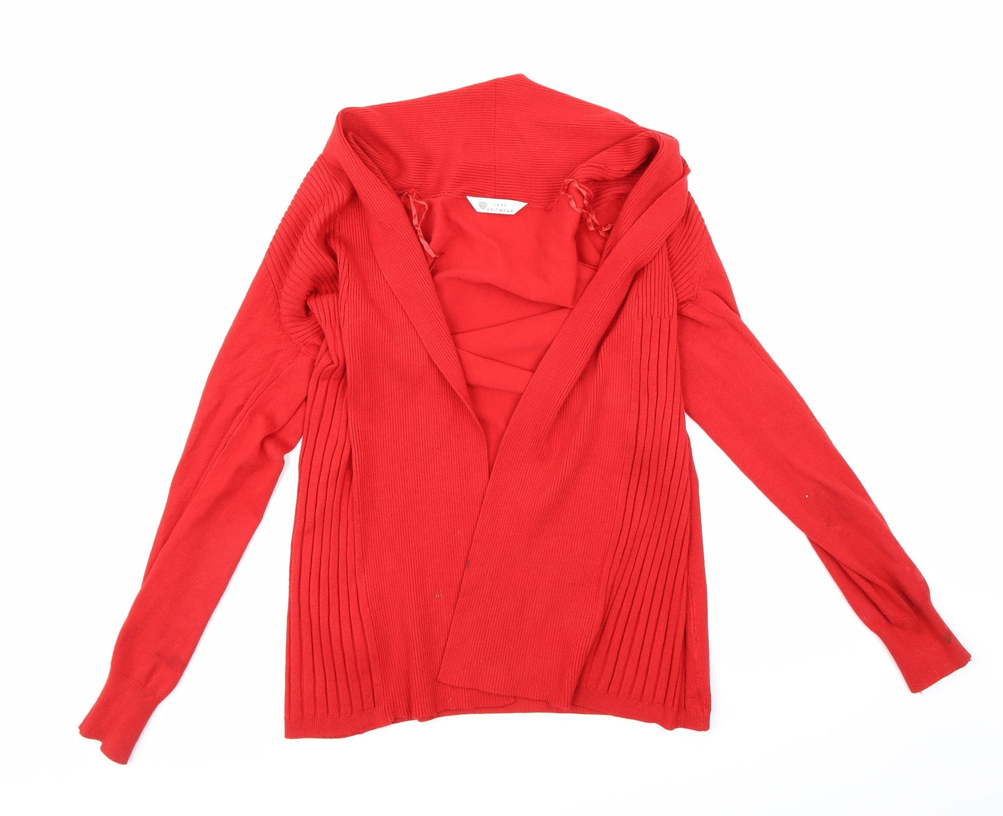 BHS Womens Red  Knit Cardigan Jumper Size 8