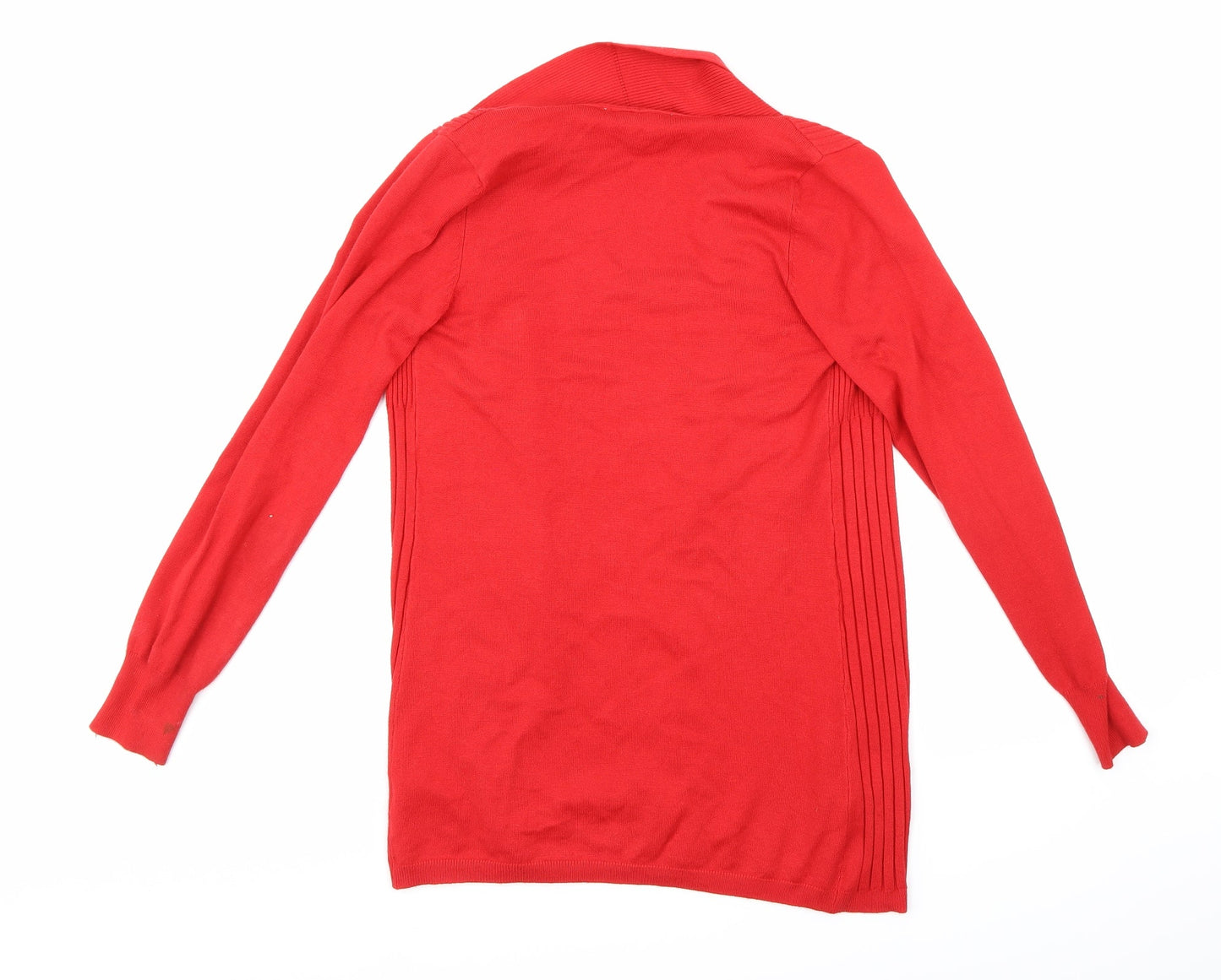 BHS Womens Red  Knit Cardigan Jumper Size 8