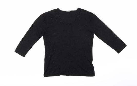 Gerry Weber Womens Black  Knit Pullover Jumper Size 16