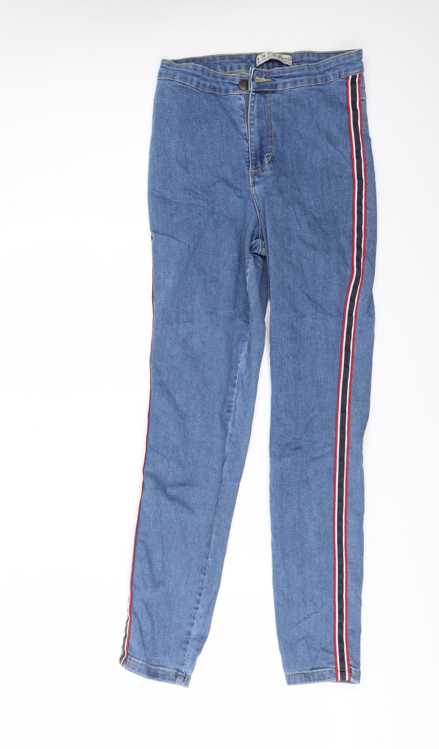 Denim & Co. Womens Blue  Denim Skinny Jeans Size 6 L25 in