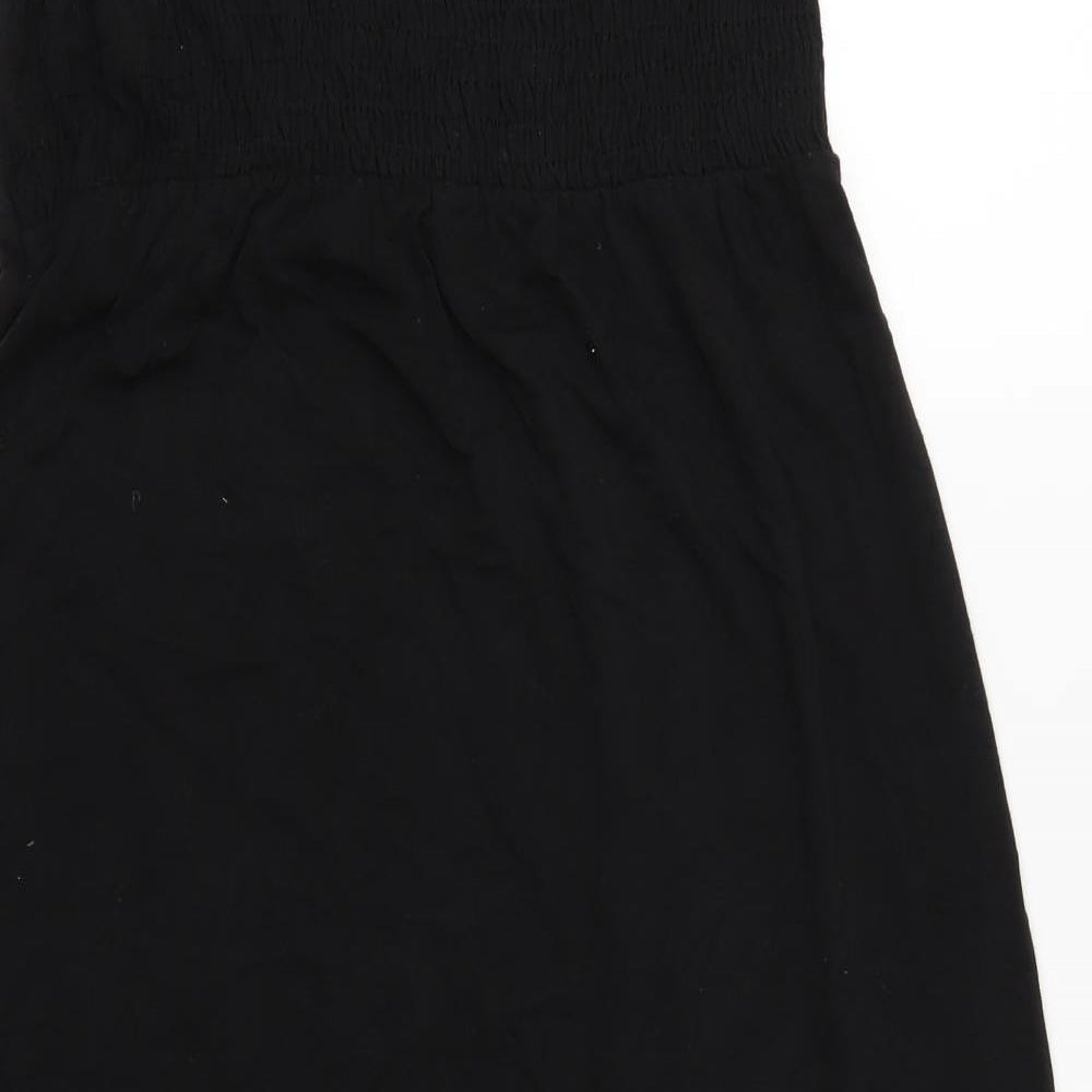 Adini Womens Black Batik  T-Shirt Dress  Size M  - STRAPLESS