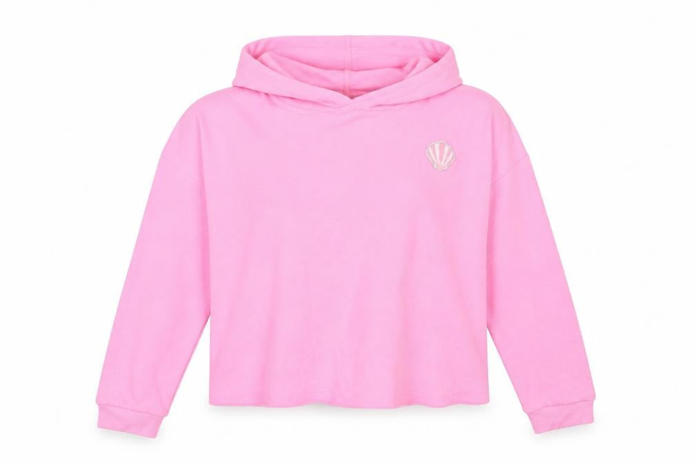 Marks & Spencer Girls Pink   Pullover Hoodie Size 12-13 Years  - CROPPED