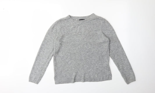 F&F Womens Grey  Knit Pullover Jumper Size 12