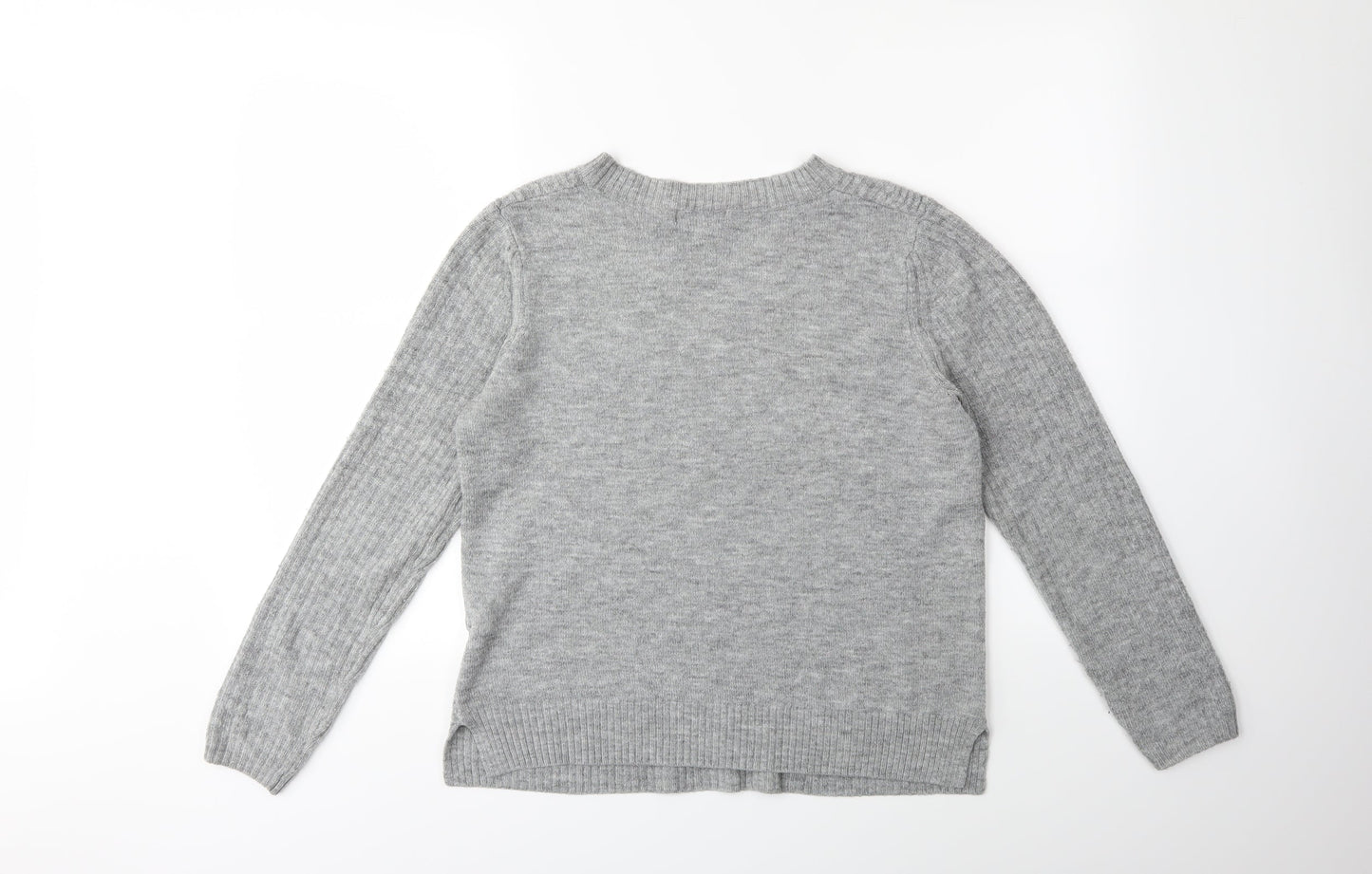 F&F Womens Grey  Knit Pullover Jumper Size 12