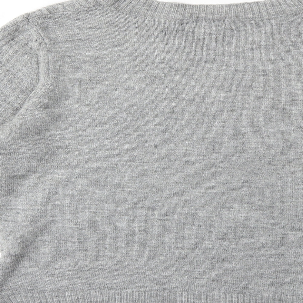 F&F Womens Grey  Knit Pullover Jumper Size 12