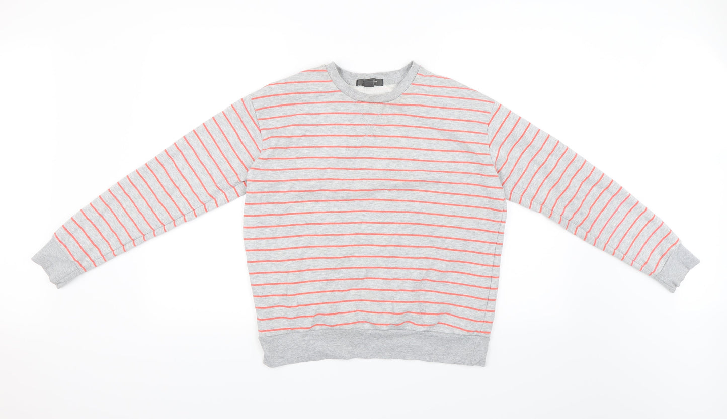Primark Womens Grey Striped  Pullover Jumper Size XS