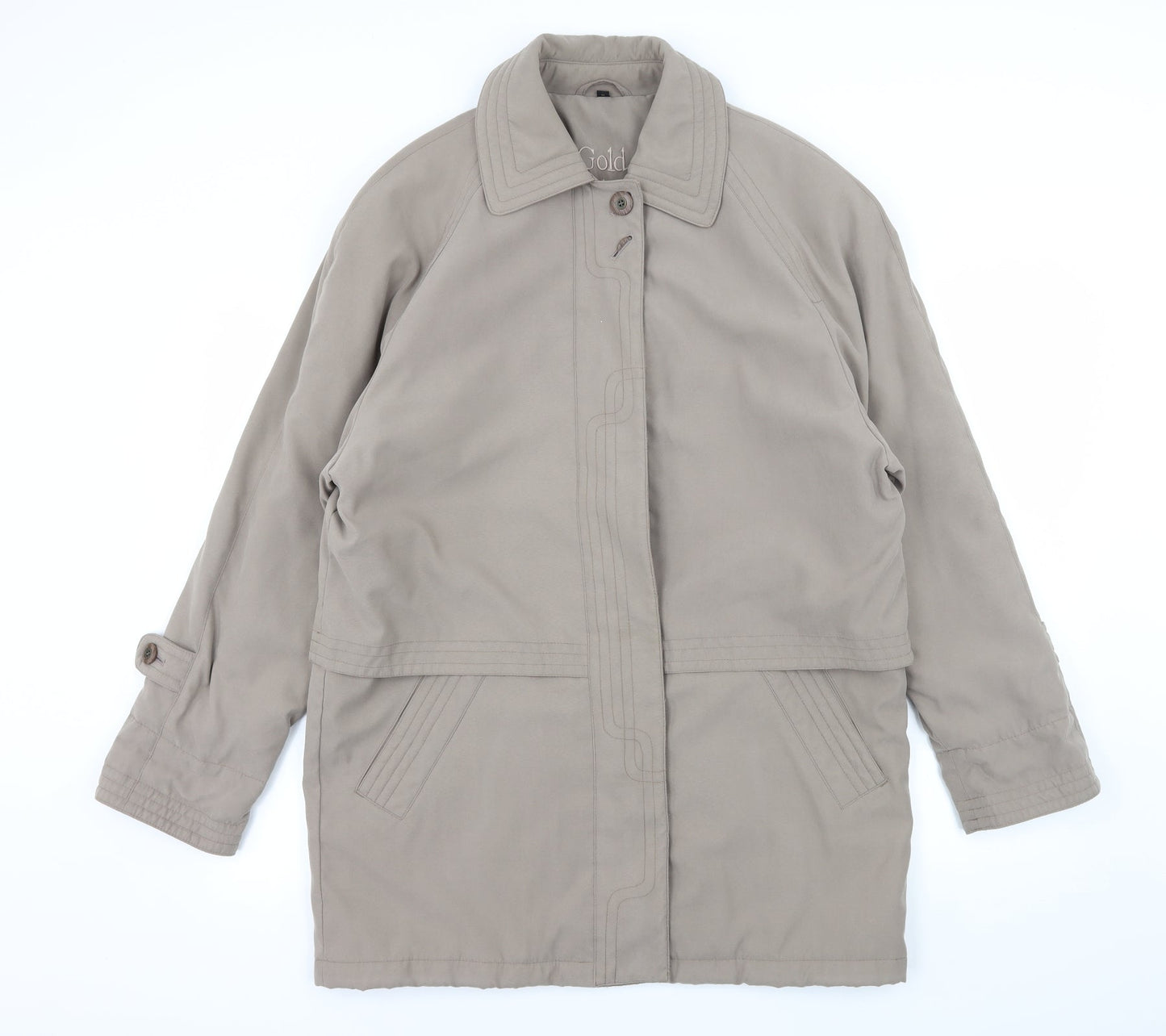 Telemac Womens Grey   Overcoat Coat Size M