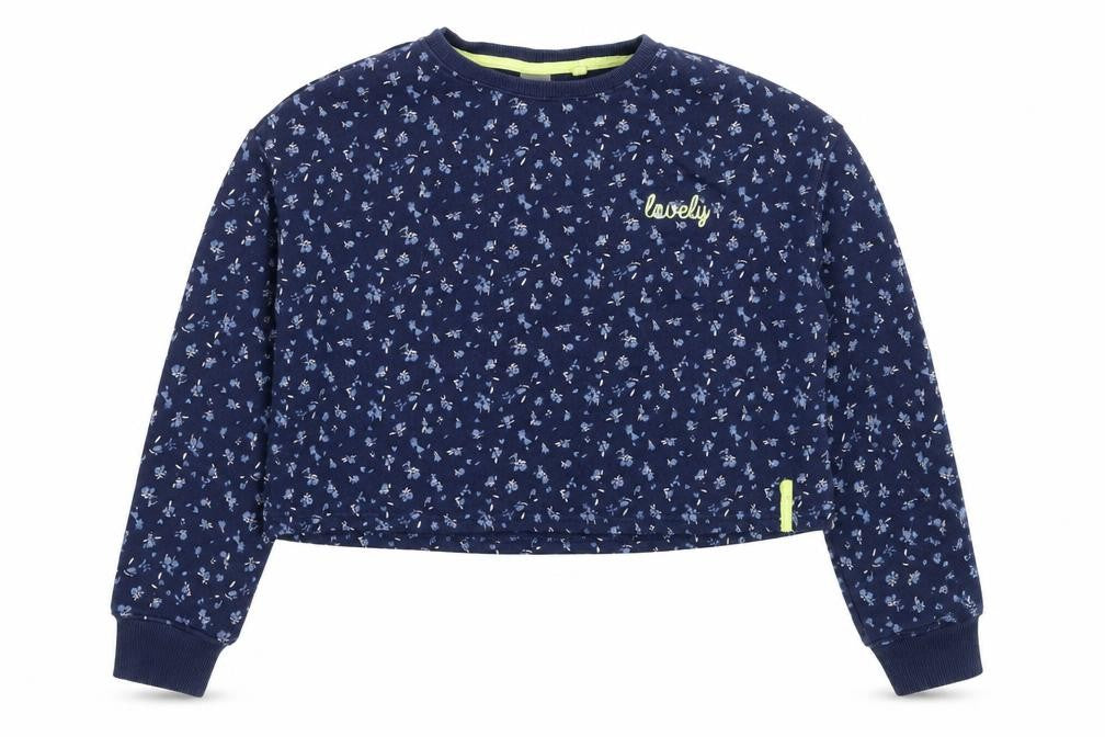 NEXT Girls Blue Floral Jersey Pullover Sweatshirt Size 12 Years  - Lovely