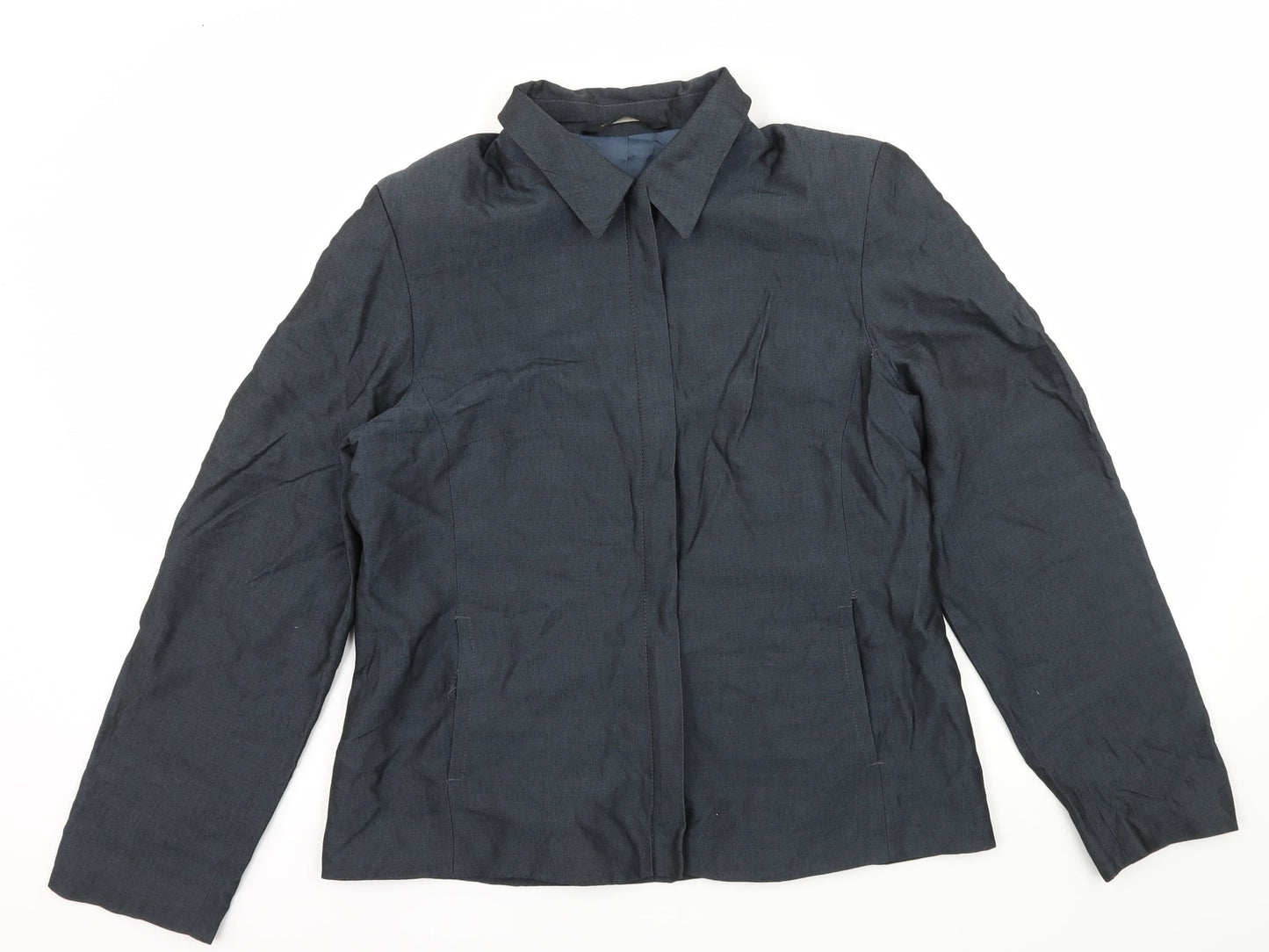 BHS Womens Blue   Biker Jacket Size 12