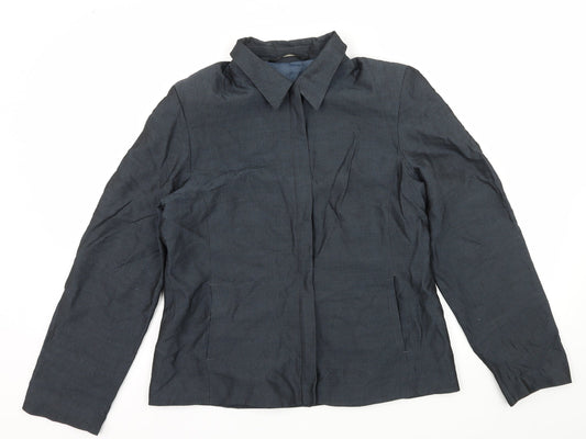 BHS Womens Blue   Biker Jacket Size 12