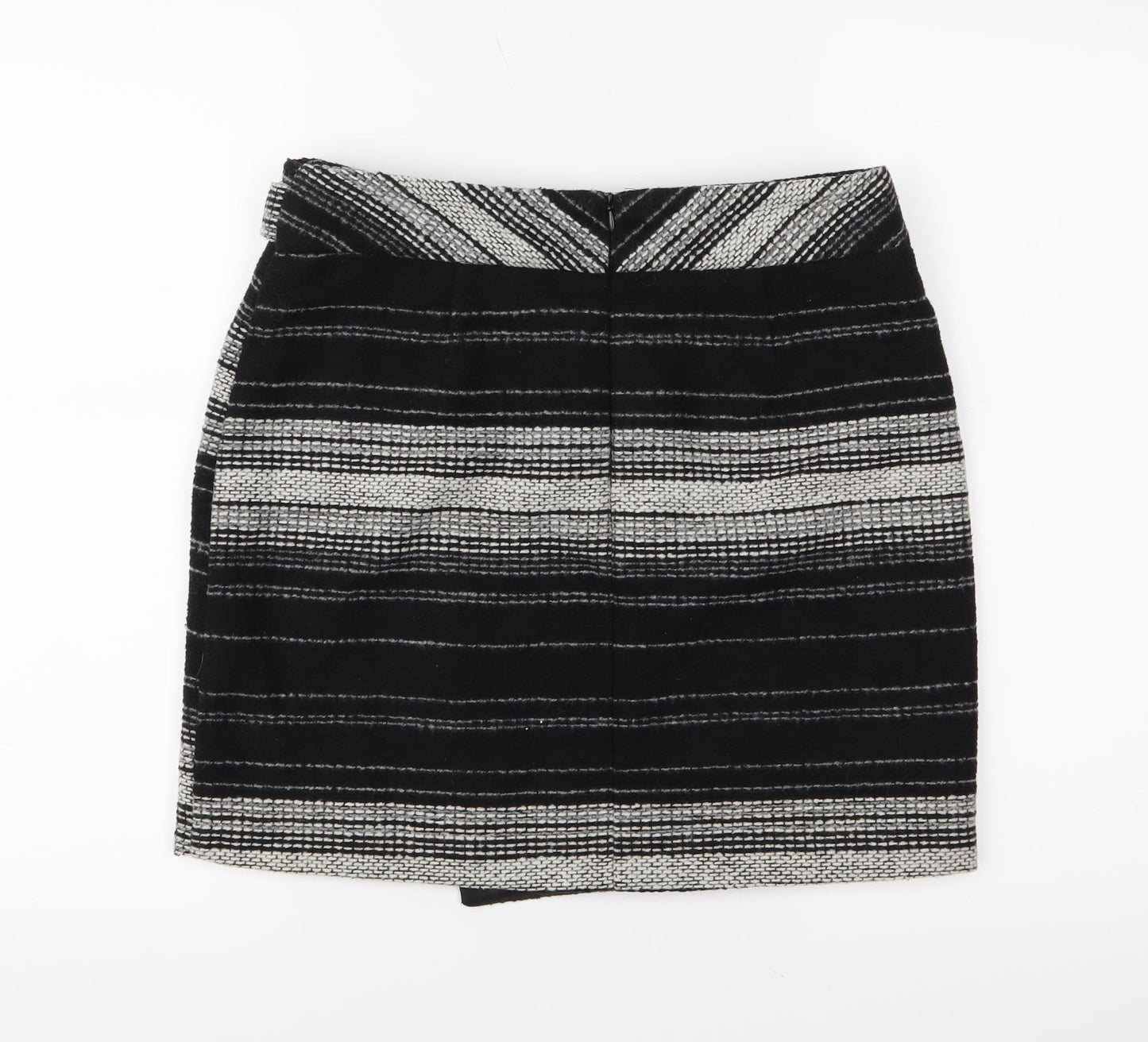 George Womens Black Striped  Mini Skirt Size 10