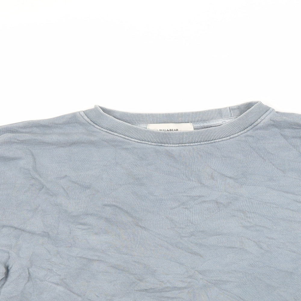 Pull & Bear Womens Blue   Pullover Sweatshirt Size M