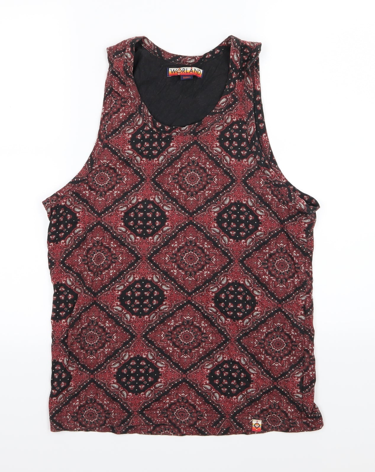 Worland Womens Multicoloured Paisley Jersey Basic Tank Size S