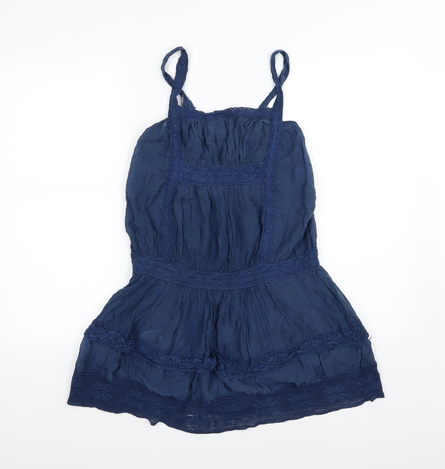 Nekane Womens Blue  Woven Basic Blouse Size S