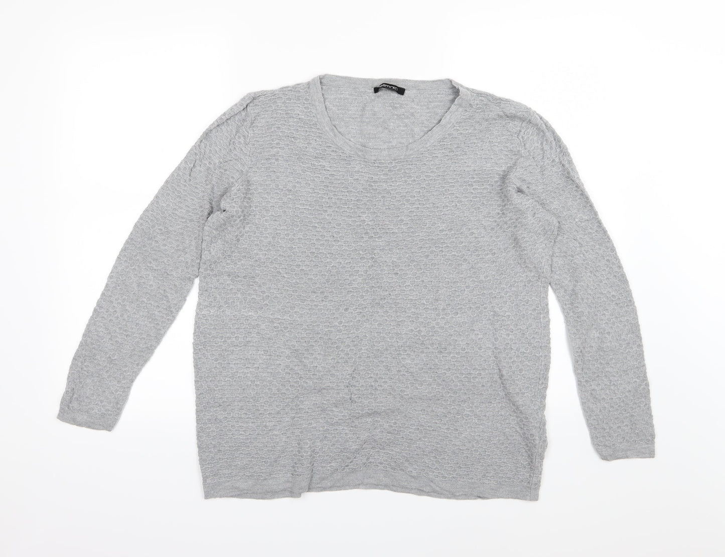 ESMARA Womens Grey  Knit Pullover Jumper Size XL