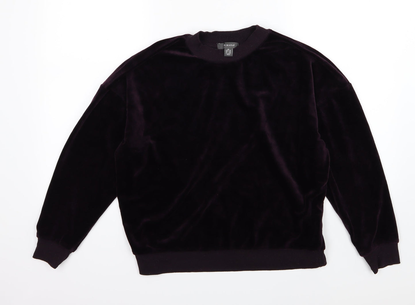 Primark Womens Purple  Velour Pullover Sweatshirt Size XS