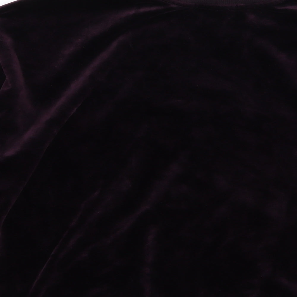 Primark Womens Purple  Velour Pullover Sweatshirt Size XS