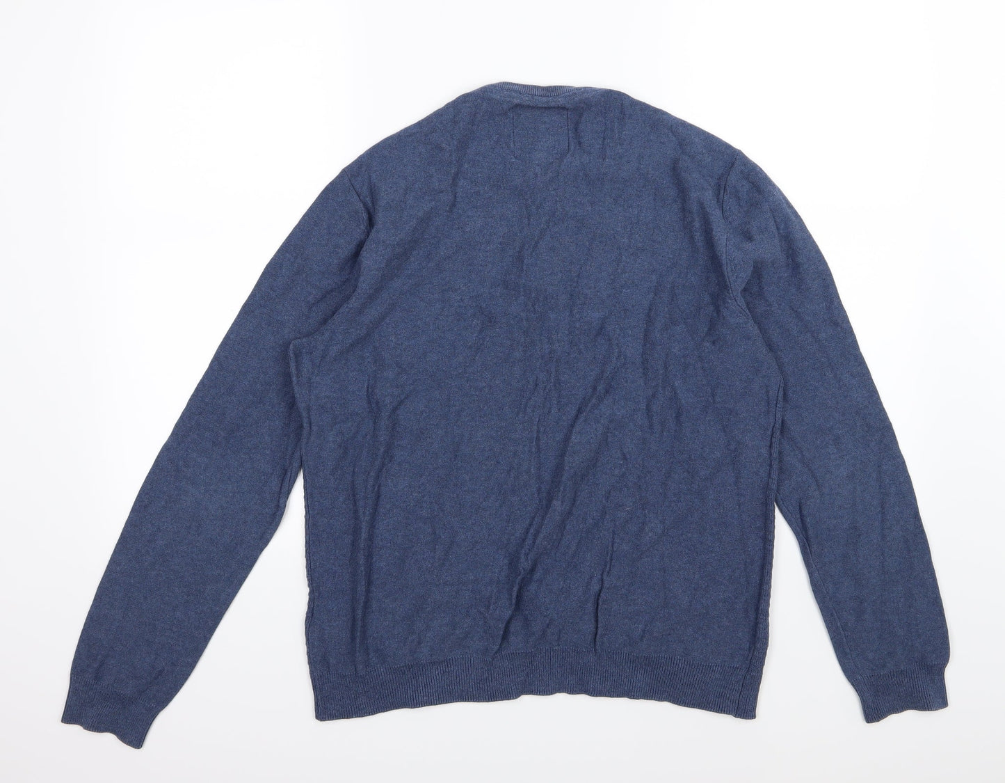 Thread Bare Mens Blue  Knit Pullover Jumper Size L