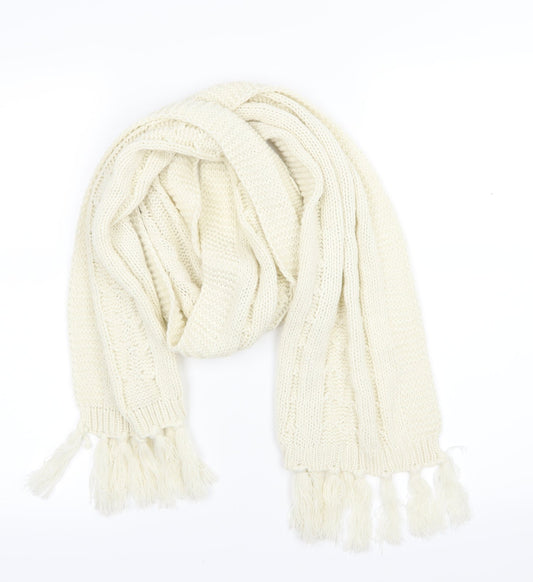 Studio Womens Ivory  Knit  Scarf