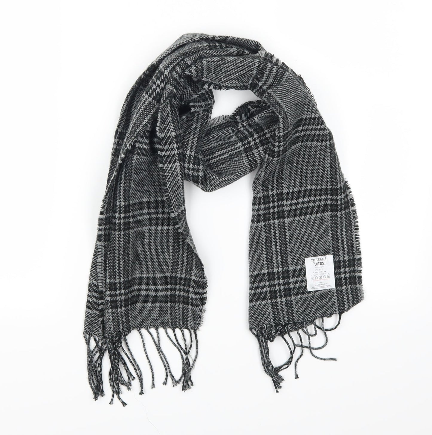 Threads Womens Grey Check   Scarf