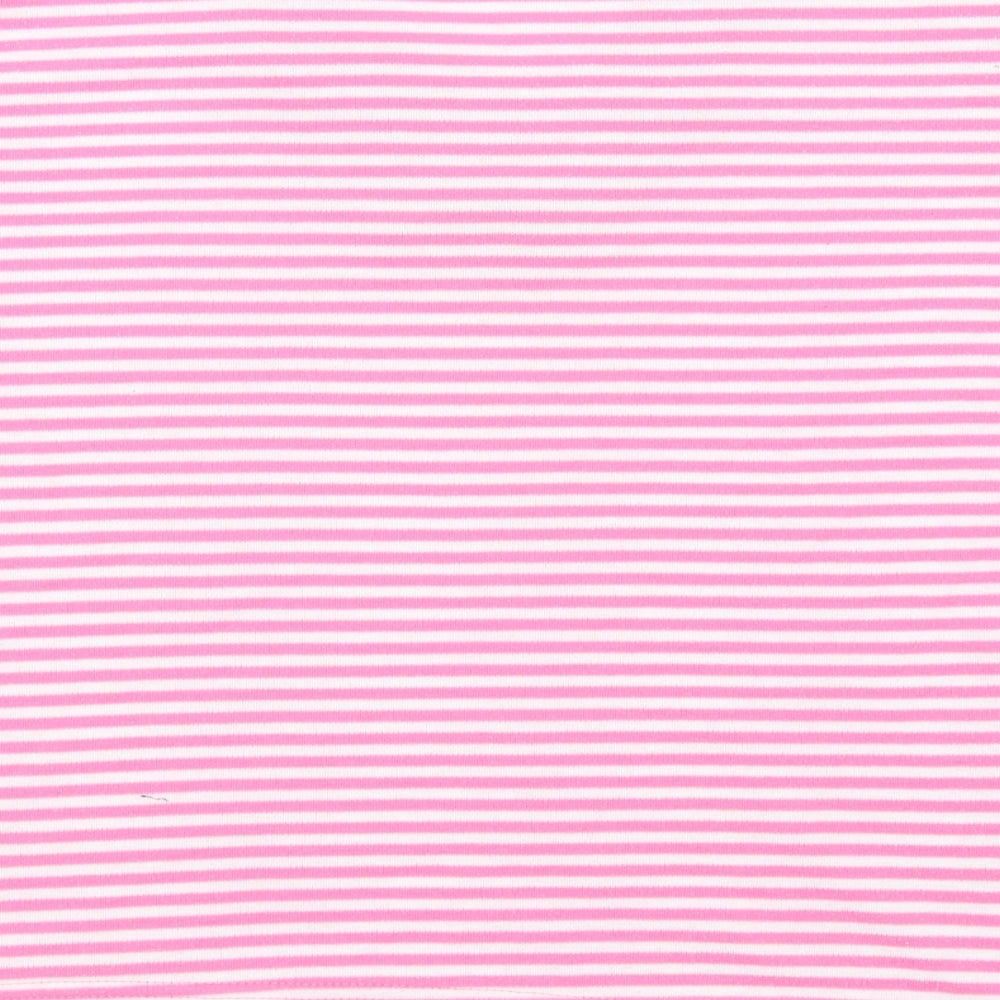 tiffany  Womens Pink Striped  Basic T-Shirt Size M
