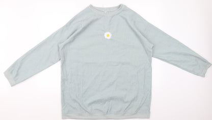 Additional front view of orderplus women’s green jumper, size M