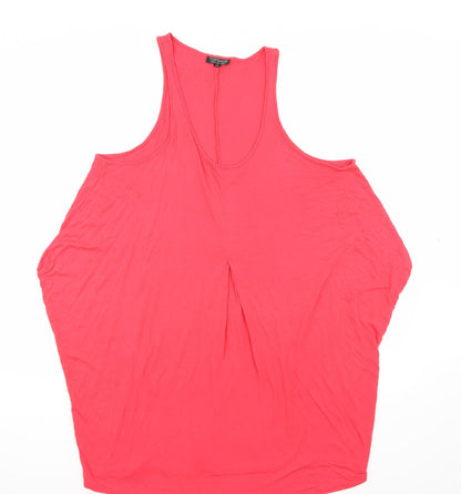 Additional front view of Topshop women’s pink a-line, size UK 12